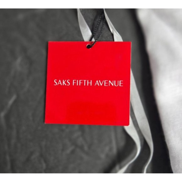 NWT White Ruffle Off-Shoulder lined Top By Saks Fifth Avenue Boho cottage‎ - Picture 10 of 11